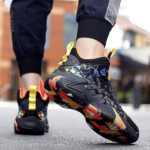 High-Top Basketball Shoes Non Slip Outdoor Cushioning Training Sport Shoes Light and Breathable Boys Basketball Shoes
