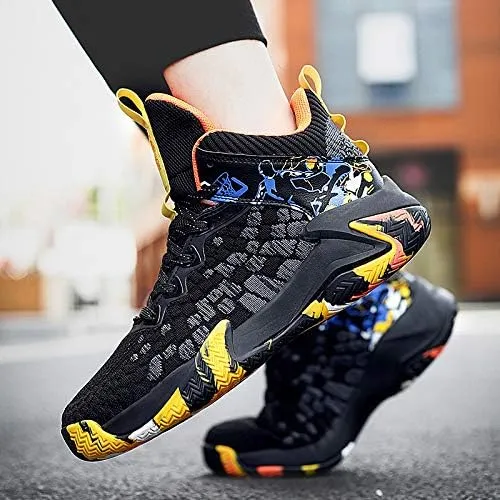 High-Top Basketball Shoes Non Slip Outdoor Cushioning Training Sport Shoes Light and Breathable Boys Basketball Shoes