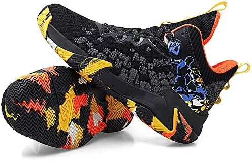 High-Top Basketball Shoes Non Slip Outdoor Cushioning Training Sport Shoes Light and Breathable Boys Basketball Shoes