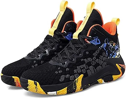 High-Top Basketball Shoes Non Slip Outdoor Cushioning Training Sport Shoes Light and Breathable Boys Basketball Shoes
