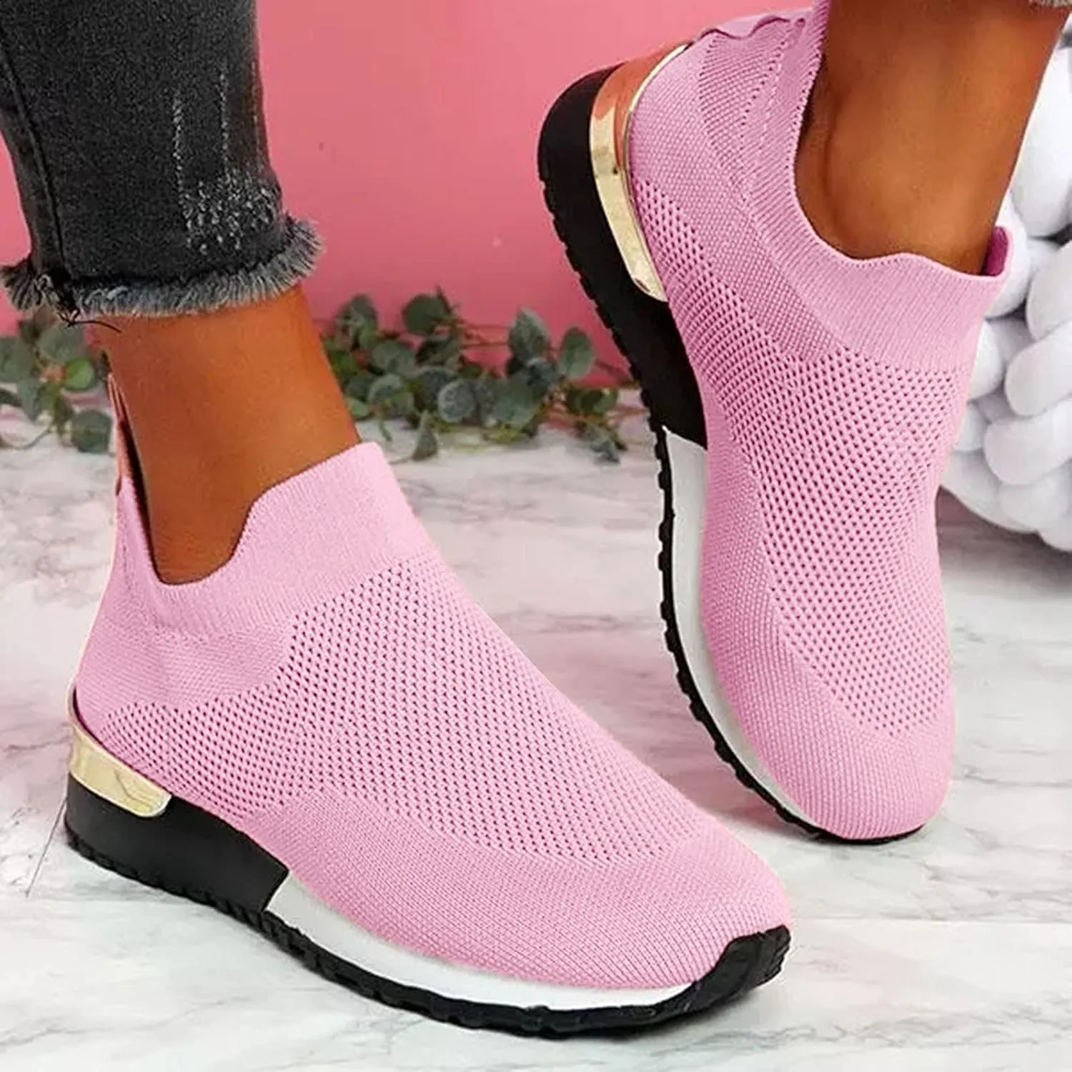 High Top Sneakers for Women 2023 Slip Resistant Nurse Shoes for Women Walking Shoes for Women Wide Width Slip On Platform Sneakers for Women Wide Width Women Orthopedic Sneakers Walking Shoes