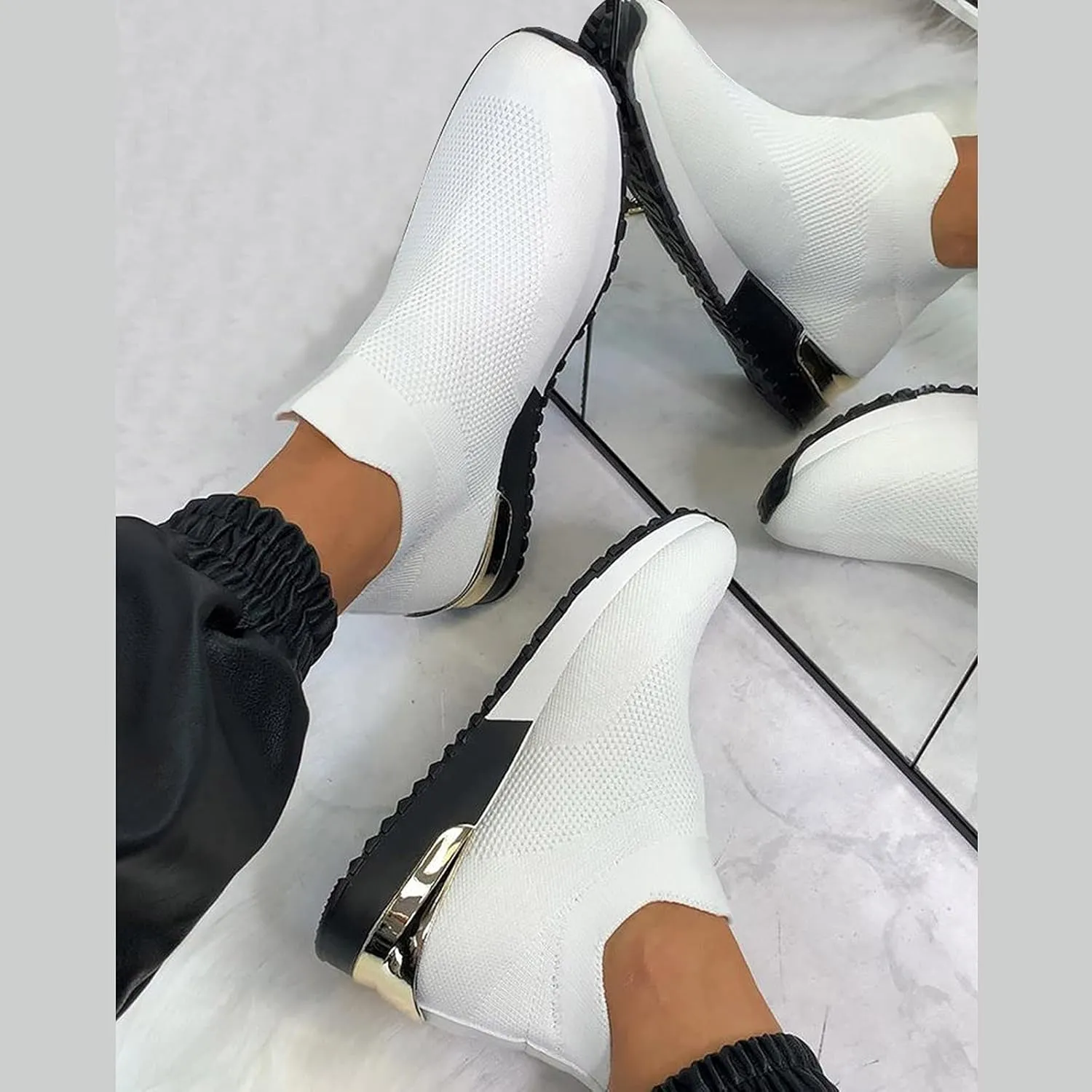High Top Sneakers for Women 2023 Slip Resistant Nurse Shoes for Women Walking Shoes for Women Wide Width Slip On Platform Sneakers for Women Wide Width Women Orthopedic Sneakers Walking Shoes