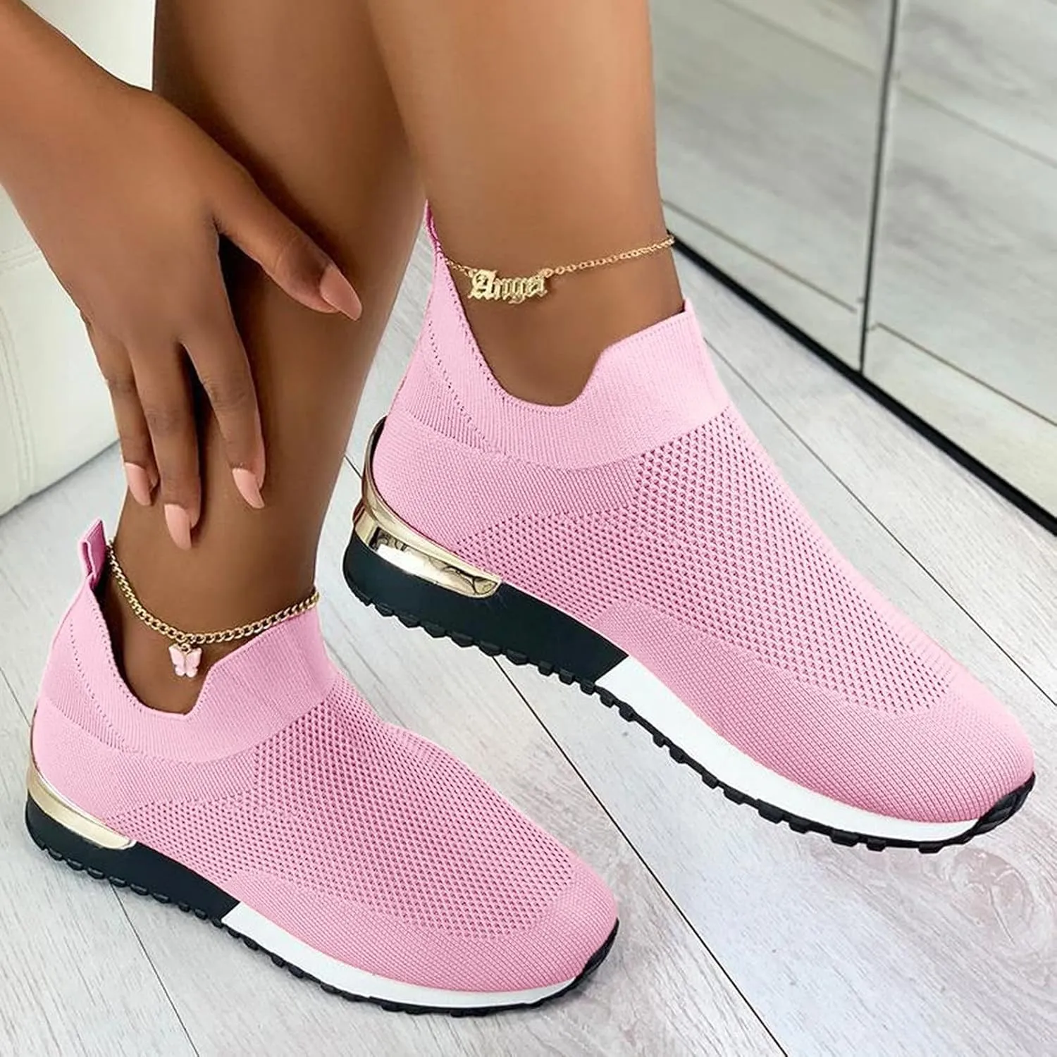 High Top Sneakers for Women 2023 Slip Resistant Nurse Shoes for Women Walking Shoes for Women Wide Width Slip On Platform Sneakers for Women Wide Width Women Orthopedic Sneakers Walking Shoes