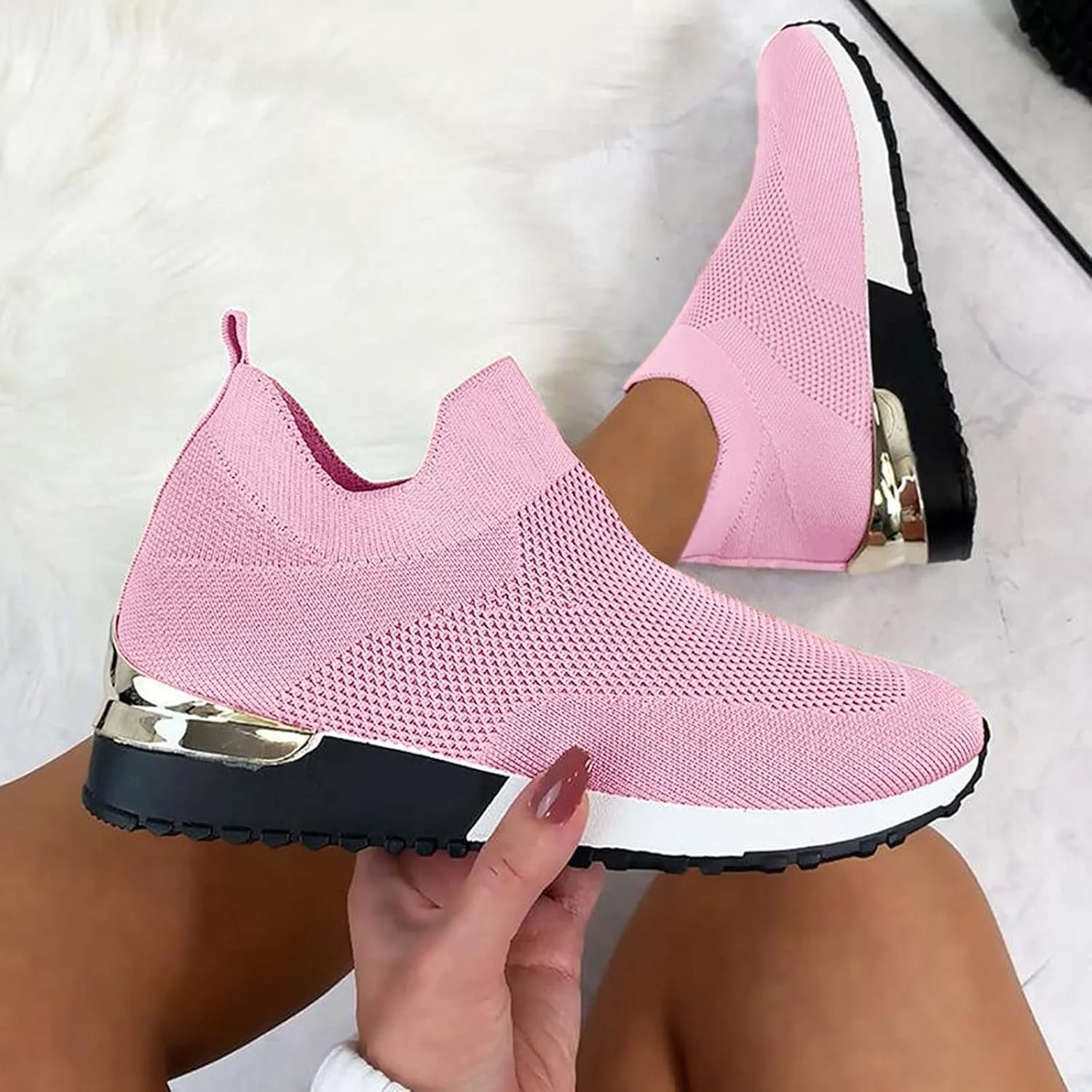High Top Sneakers for Women 2023 Slip Resistant Nurse Shoes for Women Walking Shoes for Women Wide Width Slip On Platform Sneakers for Women Wide Width Women Orthopedic Sneakers Walking Shoes