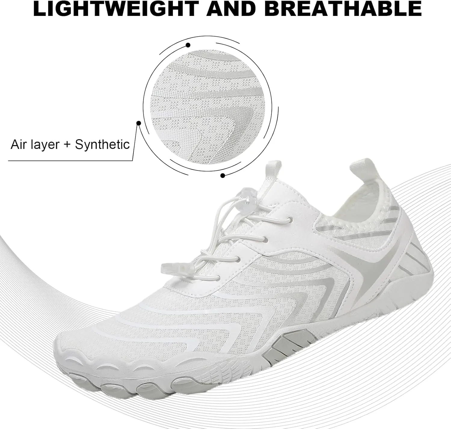 Hike Barefoot Shoes for Women Men, Non Slip Healthy Grounded Footwear, Breathable Trail Running Shoes, Minimalist Wide Toe Box Zero Drop Cross Trainer Sneakers, Unisex Outdoor Footwear
