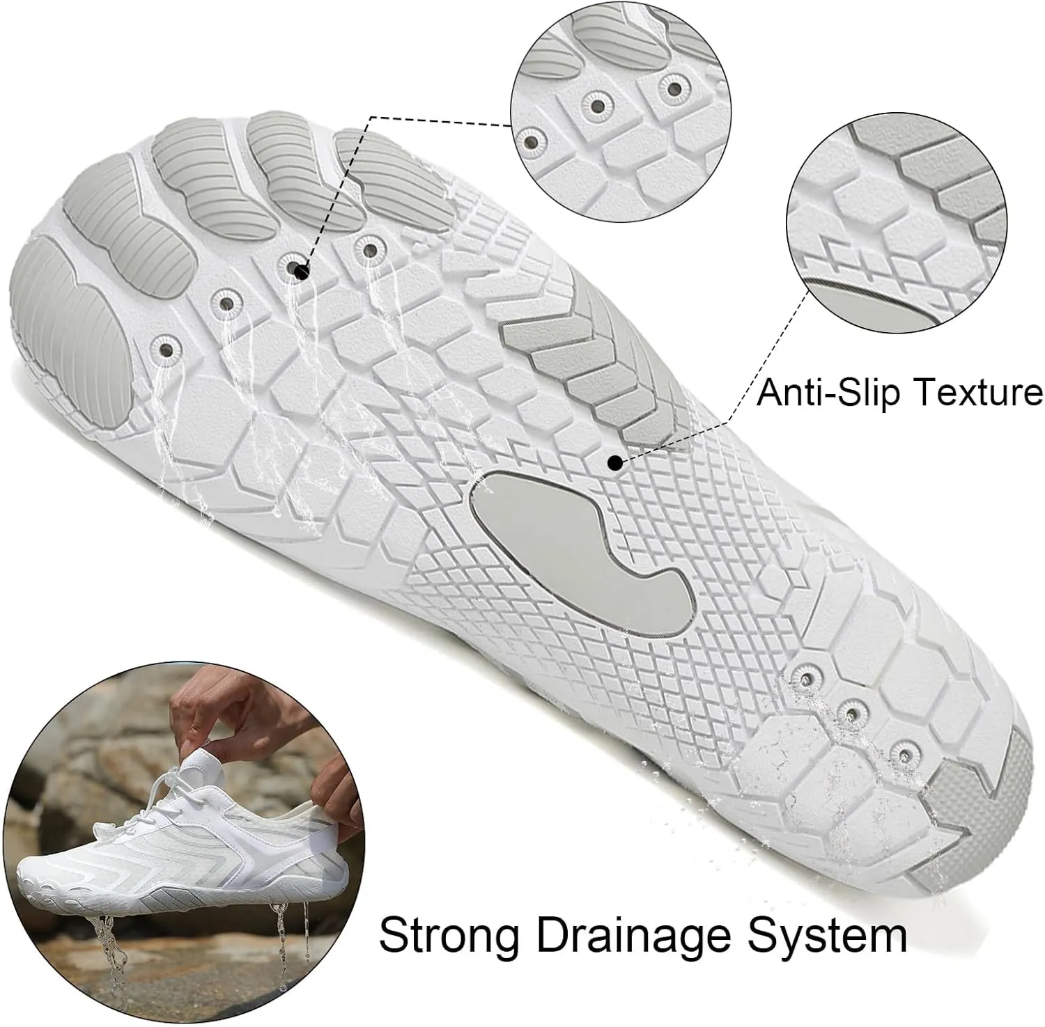 Hike Barefoot Shoes for Women Men, Non Slip Healthy Grounded Footwear, Breathable Trail Running Shoes, Minimalist Wide Toe Box Zero Drop Cross Trainer Sneakers, Unisex Outdoor Footwear