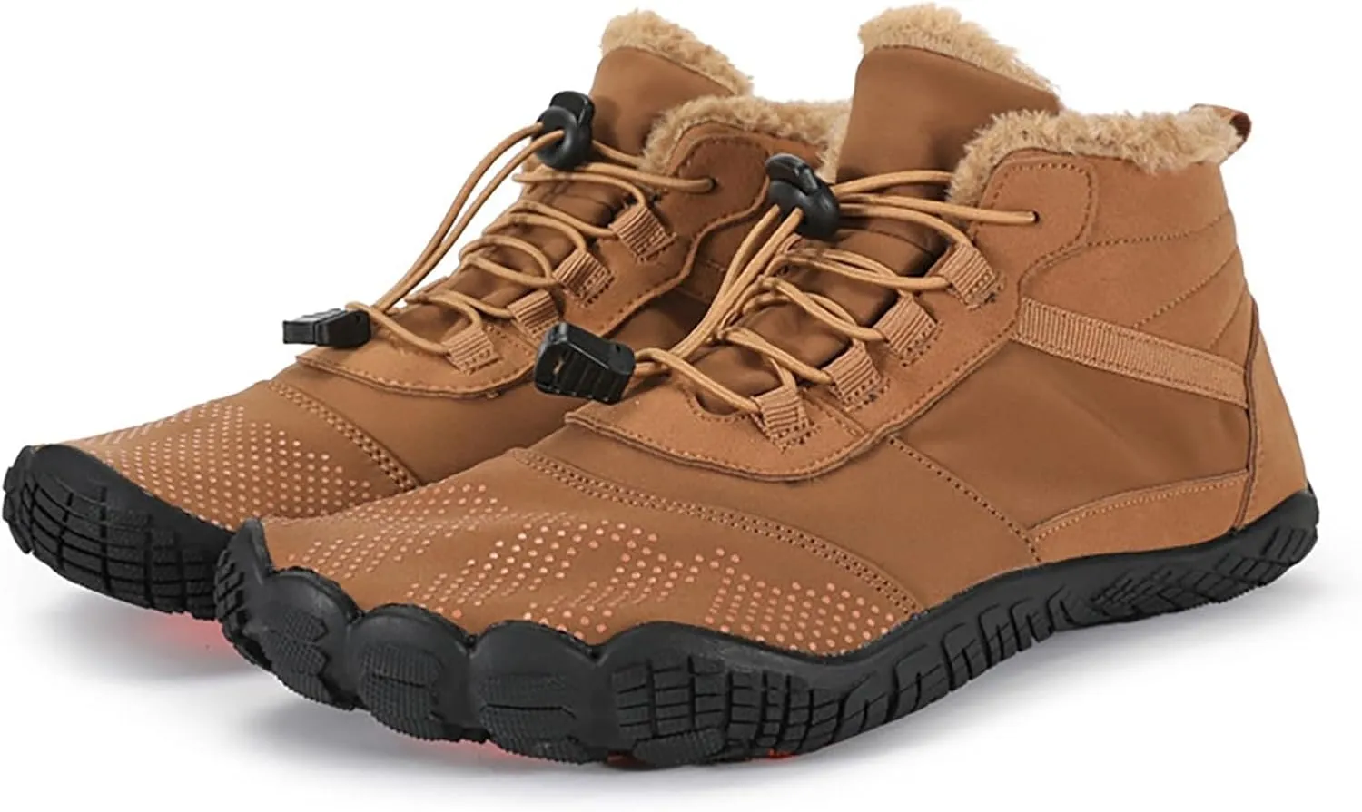 Hiking Boots Women Large Size Hiking Boots Non Slip Thick Sole Snow Boots Five Toe Outdoor Cotton Shoes