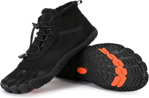 Hiking Boots Women Large Size Hiking Boots Non Slip Thick Sole Snow Boots Five Toe Outdoor Cotton Shoes