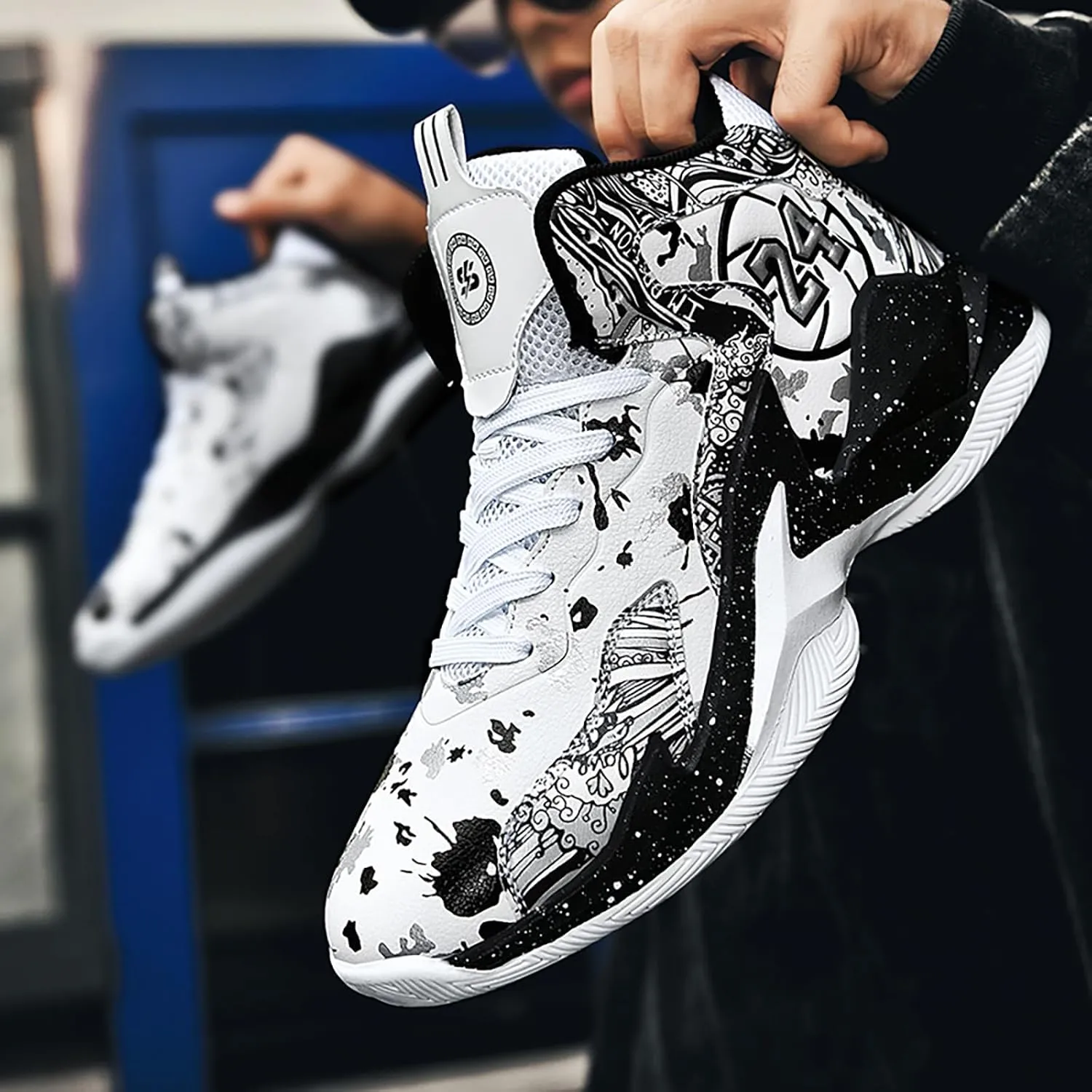 Kids Basketball Shoes High Top Youth Fashion Sneakers Girls Casual Sports Basketball Shoes Breathable Comfortable Boys Sneakers for Big Kids
