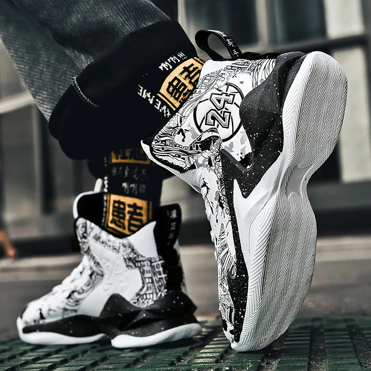 Kids Basketball Shoes High Top Youth Fashion Sneakers Girls Casual Sports Basketball Shoes Breathable Comfortable Boys Sneakers for Big Kids