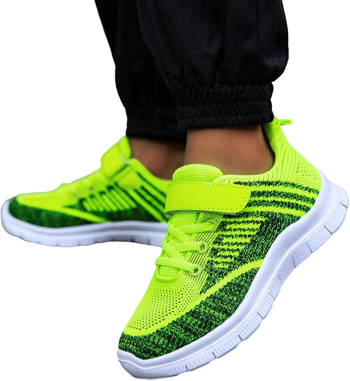 Kids Tennis Shoes for Boys Girls Lightweight Breathable Sneakers Running Athletic Shoes Slip On Fashion Running Sneakers