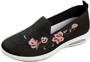 Ladies Casual Shallow Mouth Flower Solid Colour Mesh Breathable Hollow Flat Bottom Out Sports Large Womens Casual Shoes