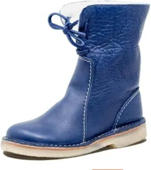 Ladmiple Snow Boots For Women Cute High Top Slip-on Warm Loafers Faux Fur-Lined Winter Ankle Booties Mid Calf Walking Shoes
