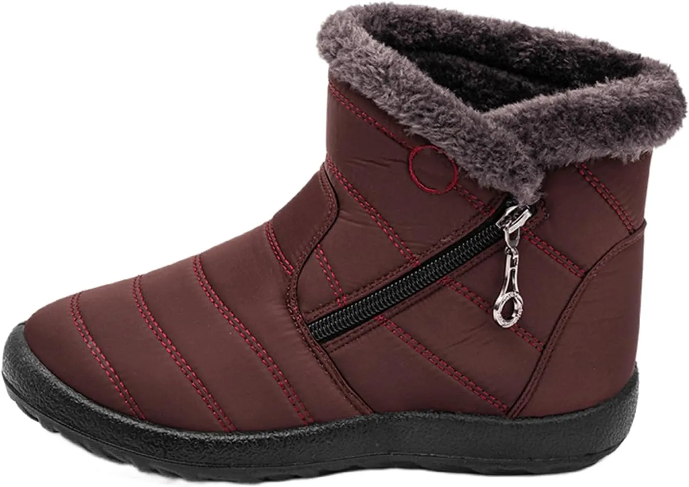 Ladmiple Winter Boots For Women Waterproof Snow Wide Width Ankle Boots Ladies Warm Fur Lined Thickening Outdoor Booties