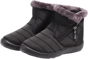 Ladmiple Winter Boots For Women Waterproof Snow Wide Width Ankle Boots Ladies Warm Fur Lined Thickening Outdoor Booties