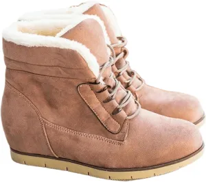 Ladmiple Womens Snow Boots Winter Warm Ankle Booties Fur Lined Anti-Slip Outdoor Lace Up Comfortable Warm Combat Boots