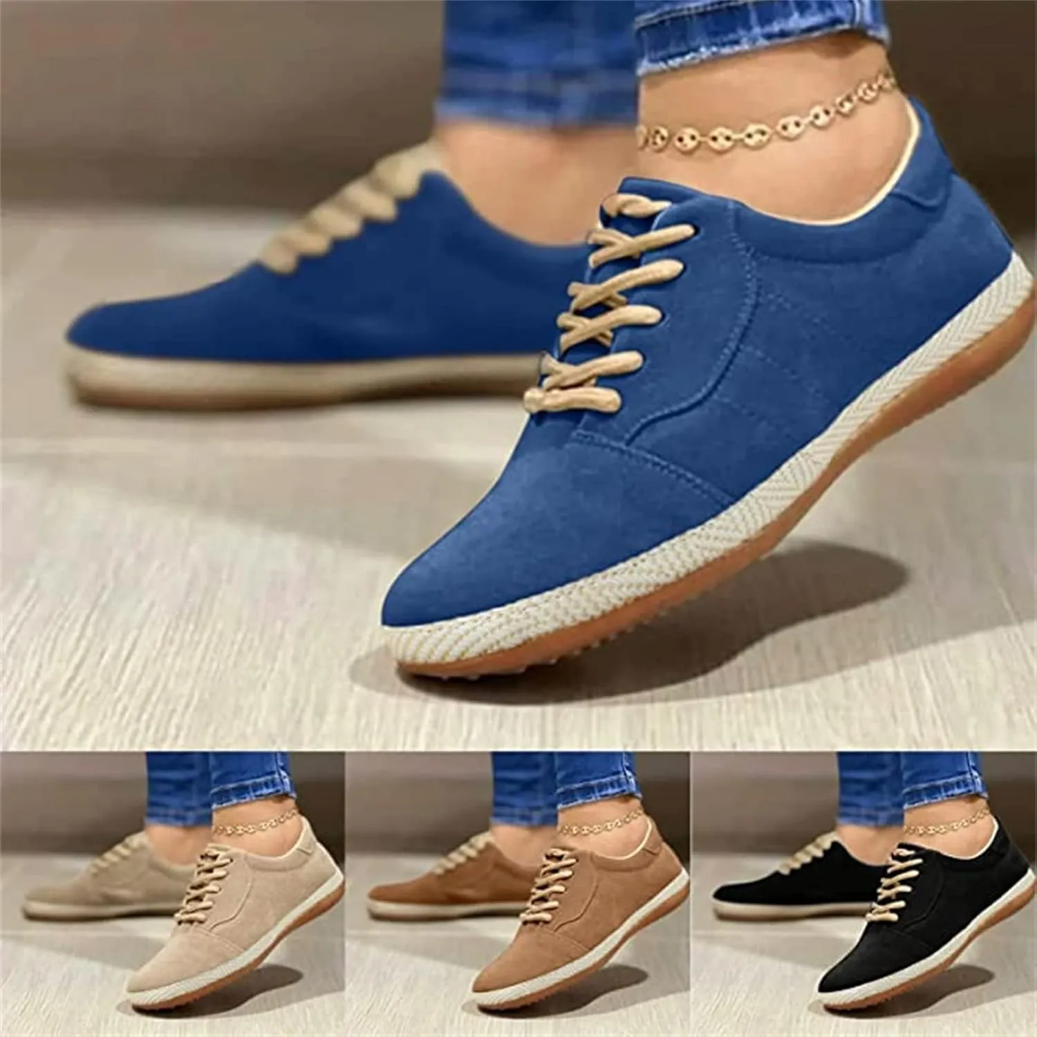 Lausiuoe Shoes for Women Sneakers Slip On Comfortable Casual Fashion Sneakers Walking Classic Lightweight Canvas Flat Loafers
