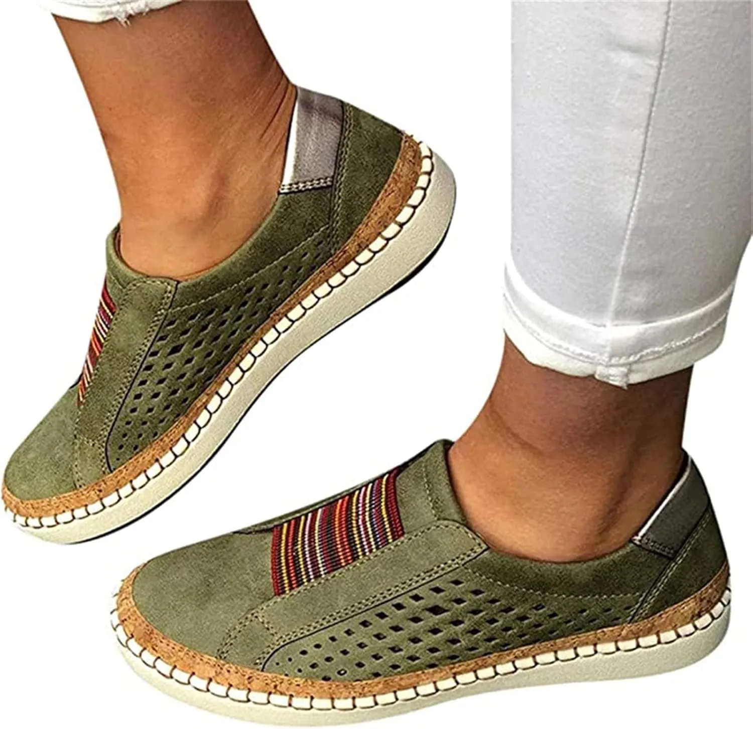 Lausiuoe Sneakers For Women Trendy 2024 Canvas Shoes Low Top Fashion Comfortable Classic Casual Soft Walking Flat Loafers