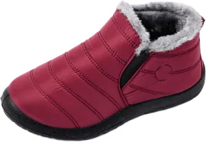 Lausiuoe Snow Boots For Women Waterproof Insulated Wide Width Warm Ankle Booties Comfortable Fur Lined Winter Shoes