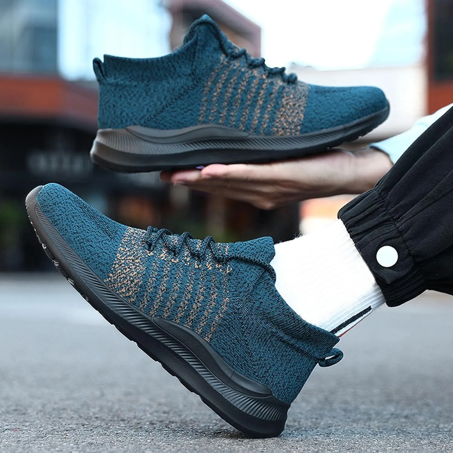 Lightweight Hiking Shoes for Men Breathable Casual Comfortable Walking Sneaker Arch Support Plantar Fasciitis
