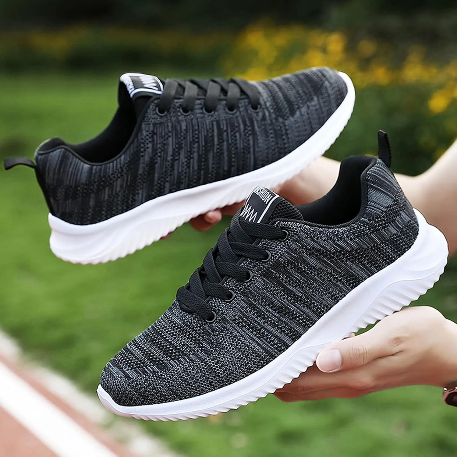 Men Soft Mesh Bottom Sport Fashion Shoes Breathable Lace-Up Casual Men's Sneaker Socks Low Cut Shoes