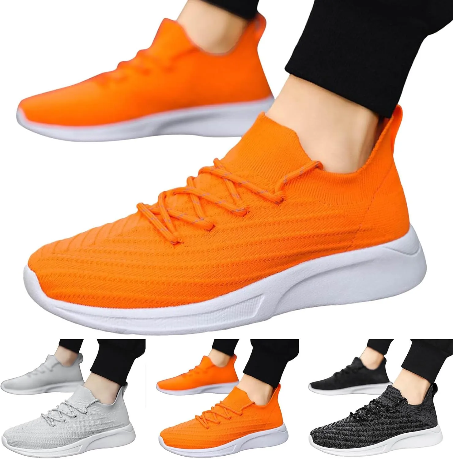 Men Sports Shoes Fashion New Pattern Simple Solid Color Couple Light and Sneaker Boots for Men Steel Sneaker Boots