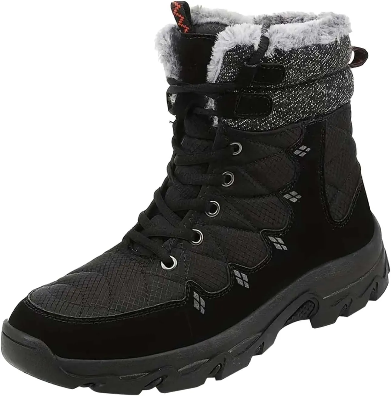 Men Work Boots Wide Width Hiking Sneakers Fur Lined Ankle Boot Safety Toe Shoes for Women Comfortable Outdoor Bota Waterproof Breathable Lightweight Hike Grounded Footwear