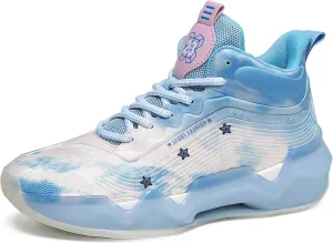 Men's and Women's Lace Up Basketball Shoes Anti Slip and Wear-Resistant Outdoor Shoes Comfortable and Breathable Sports Shoes Short Distance Running Shoes Unique Style Basketball Shoes
