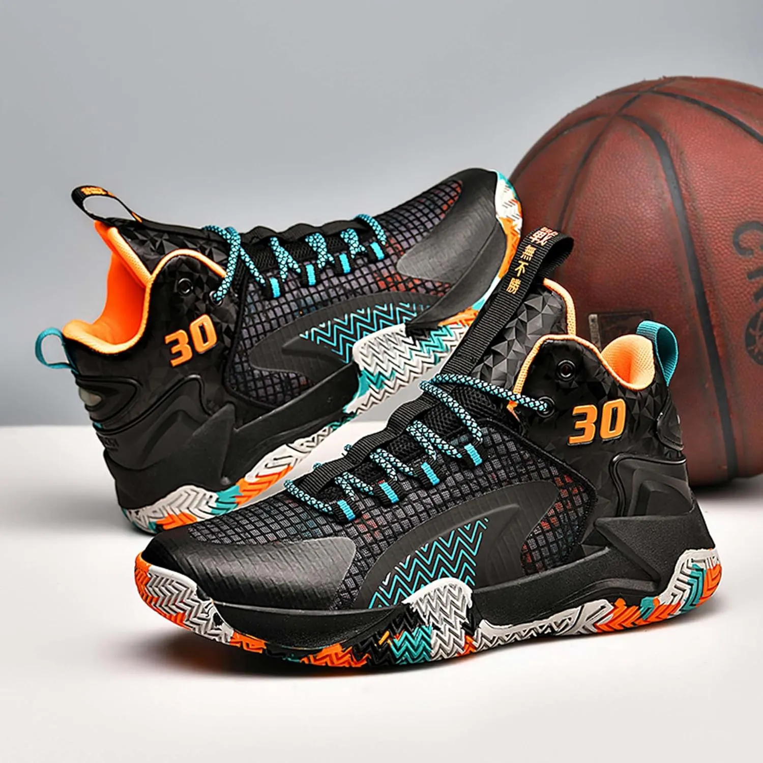 Mens and Womens White Lace Up Basketball Shoes Rubber Soles Tennis Sports Shoes High Elasticity Running Shoes Anti Slip and Wear Resistant Scenic Spots Tourist Shoes Shot Put Table Tennis