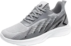 Men's Arch Support Shoes Mesh Breathable Sports Shoes Comfortable Lace Up Walking Shoes Cushion Sneaker