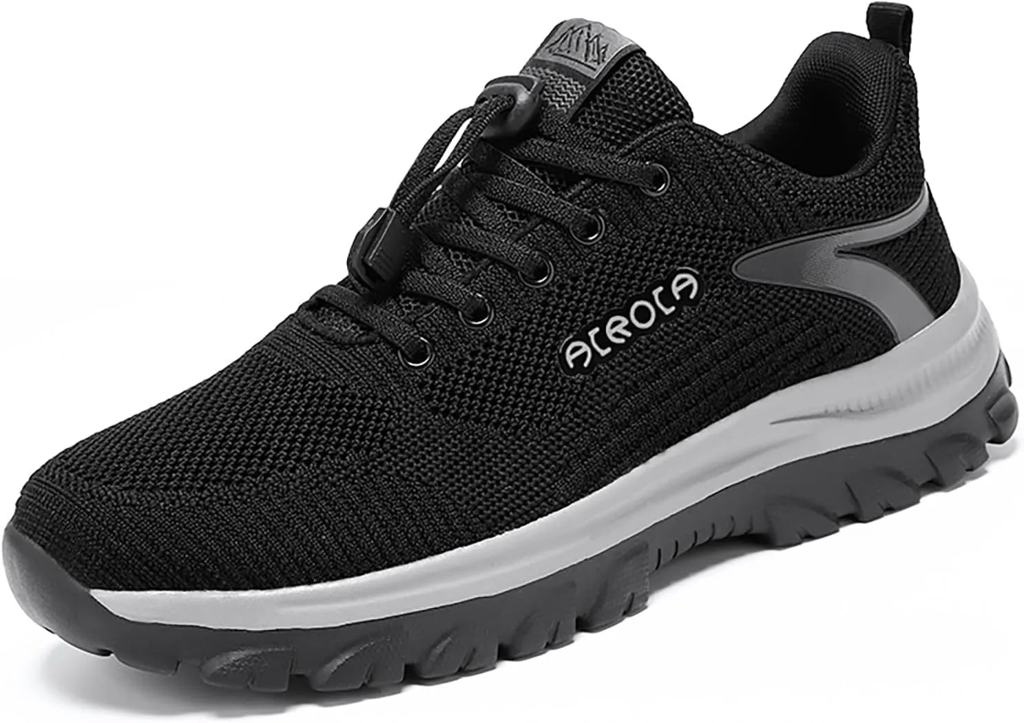 Mens Breathable Lace Up Running Shoes Recovery Air Athletic Running Tennis Shoe Men's Arch Support Insole Shoes