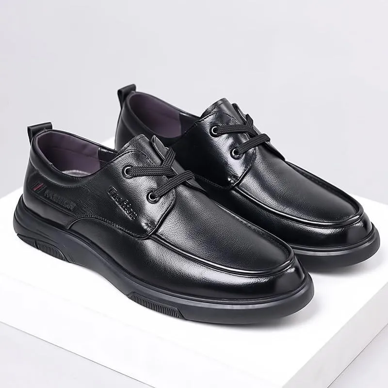 Men's Breathable Leather Wingtip Brogue Oxfords Business Work Formal Derby Shoes for Wedding Evening Uniform Party Office Dress Shoes