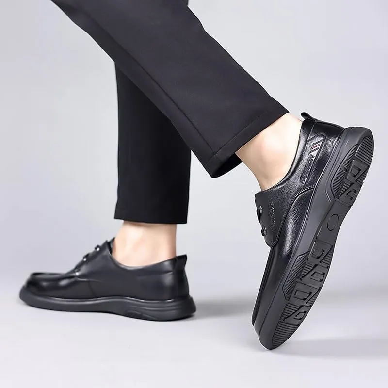 Men's Breathable Leather Wingtip Brogue Oxfords Business Work Formal Derby Shoes for Wedding Evening Uniform Party Office Dress Shoes
