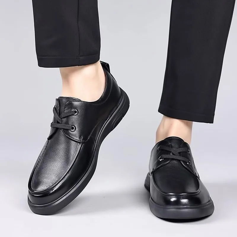 Men's Breathable Leather Wingtip Brogue Oxfords Business Work Formal Derby Shoes for Wedding Evening Uniform Party Office Dress Shoes