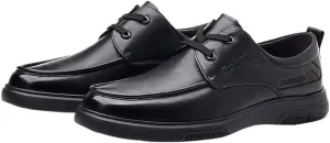 Men's Breathable Leather Wingtip Brogue Oxfords Business Work Formal Derby Shoes for Wedding Evening Uniform Party Office Dress Shoes