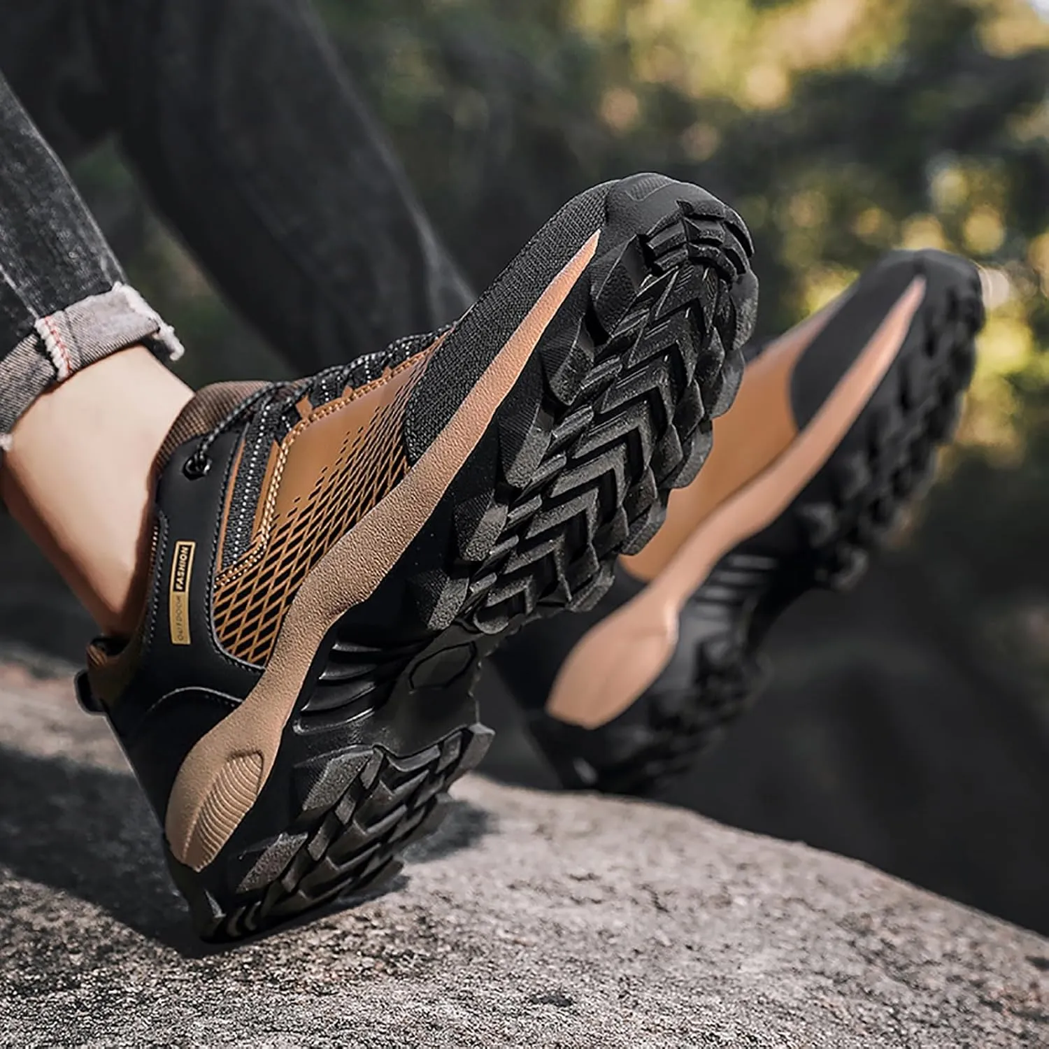 Men's Breathable Mesh Running Shoes Portable Non Slip Fitness Workout Shoe Memory Foam Versatile Shoes for Men