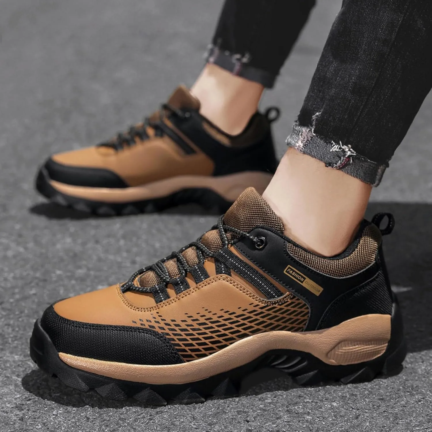 Men's Breathable Mesh Running Shoes Portable Non Slip Fitness Workout Shoe Memory Foam Versatile Shoes for Men