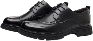 Men's Brogue Oxfords Shoes Formal Business Casual Lace Up Punched Leather Oxford Fashion Casual Derby Prom Wedding Suit Shoes