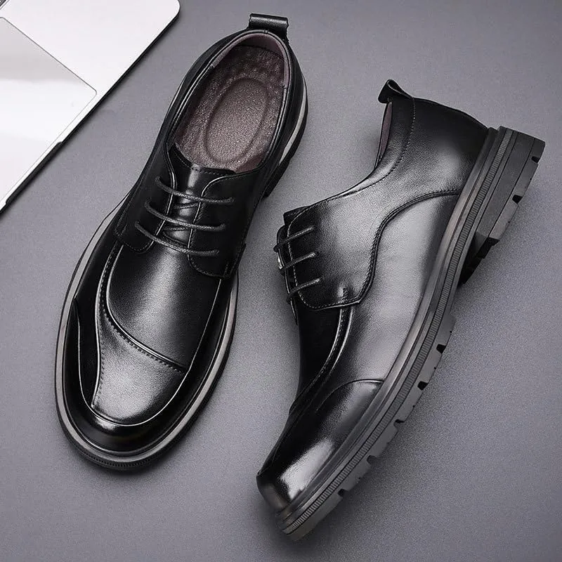 Men's Brogue Oxfords Shoes Formal Business Casual Lace Up Punched Leather Oxford Fashion Casual Derby Prom Wedding Suit Shoes