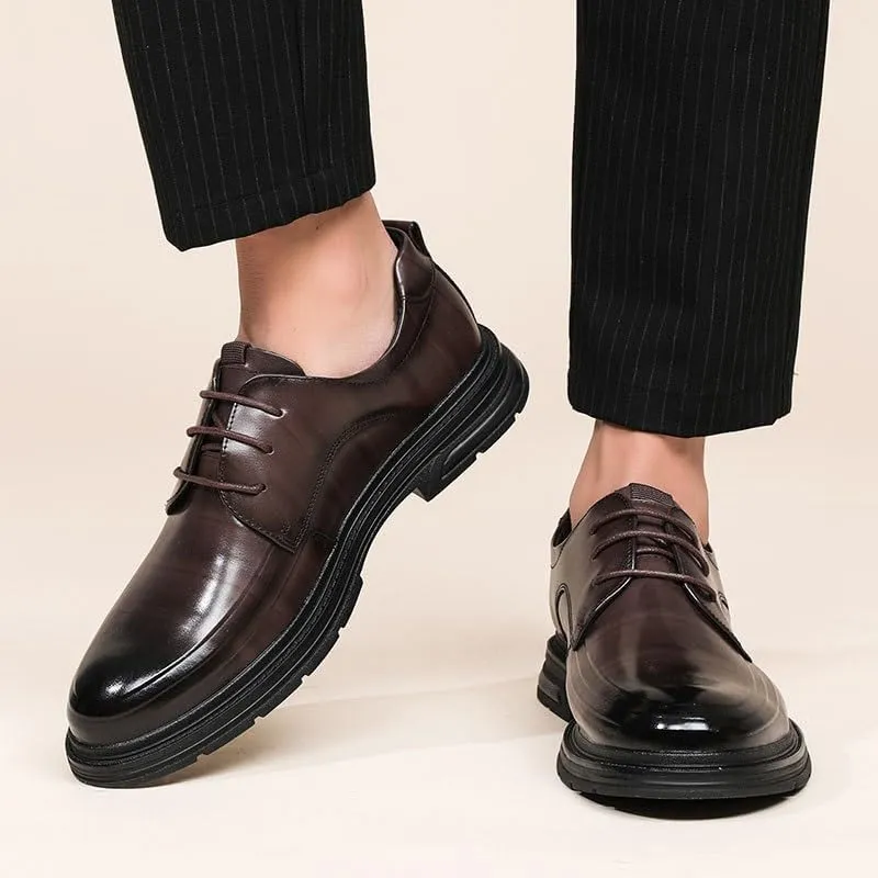 Men's Classic Business Lace Up Dress Shoes Lightweight All-Day Comfort Non-Slip Soft Sole Penny Shoes