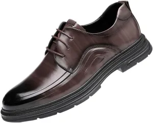 Men's Classic Business Lace Up Dress Shoes Lightweight All-Day Comfort Non-Slip Soft Sole Penny Shoes