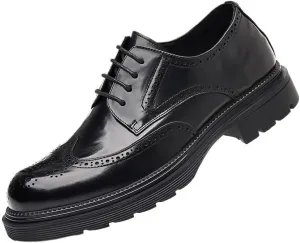 Mens Classic Formal Oxford Lace Up Wedding Pointed Toe Dress Shoes Men's Casual Retro Work Comfort Shoes