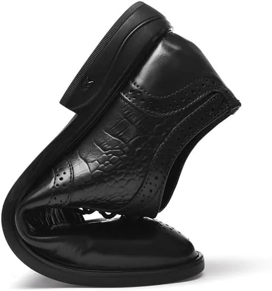Men's Dress Shoes Genuine Leather Lace Up Oxfords Formal Business Wedding Comfortable Derby Shoes