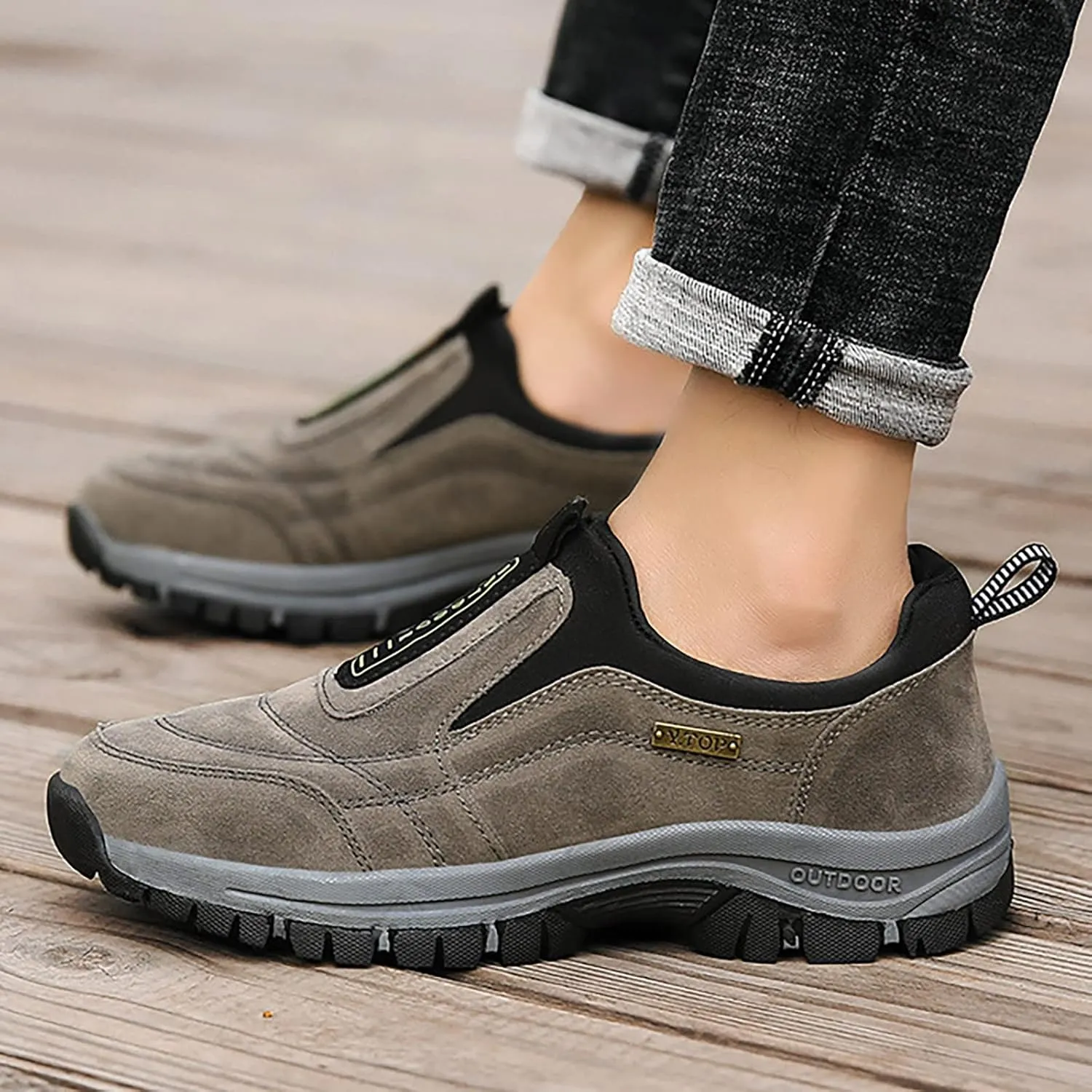 Men's Foreign Trade Mountaineering Shoes Men's Spring and Summer Outdoor Shoes Slip Leather Sneaker