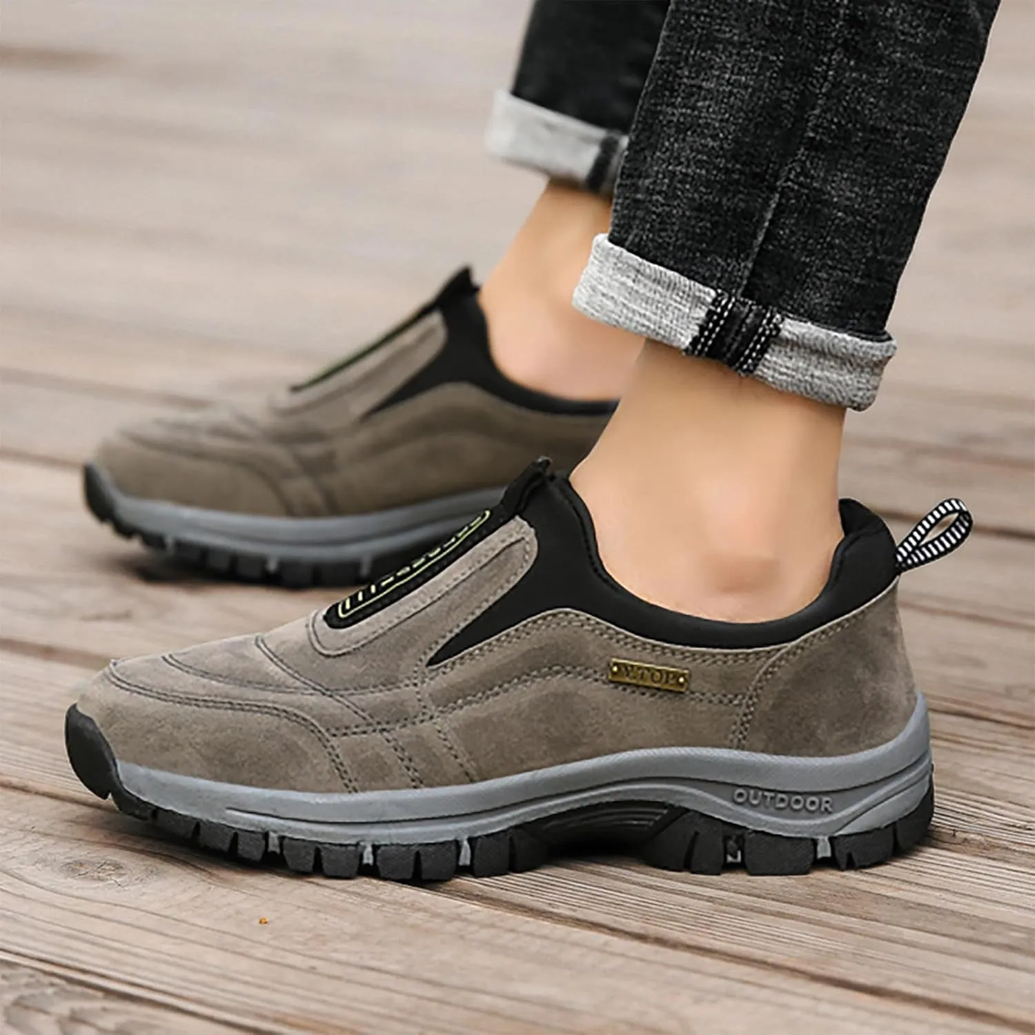 Men's Foreign Trade Mountaineering Shoes Spring and Summer Outdoor Shoes Slip Off Mens Sneaker Casual