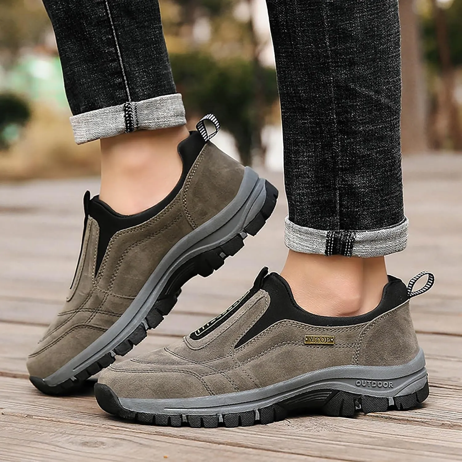 Men's Foreign Trade Mountaineering Shoes Spring and Summer Outdoor Shoes Slip Off Mens Sneaker Casual