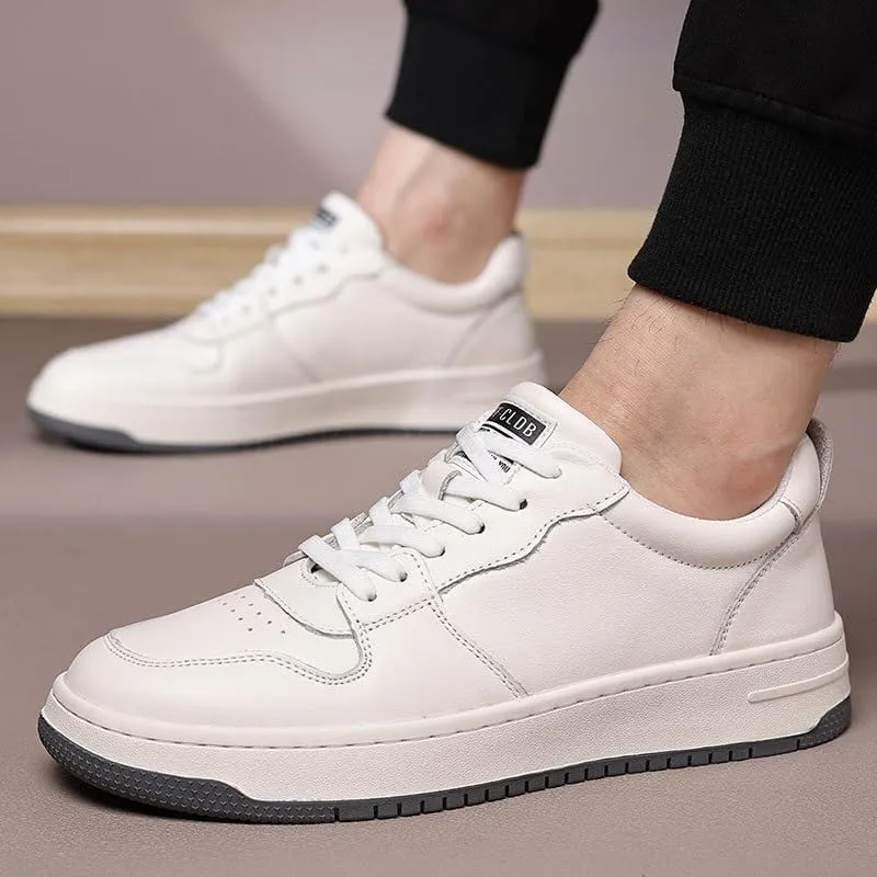 Men's Leather Wedding Sneakers Shoes Comfortable Low Top Business Work Mesh Shoes