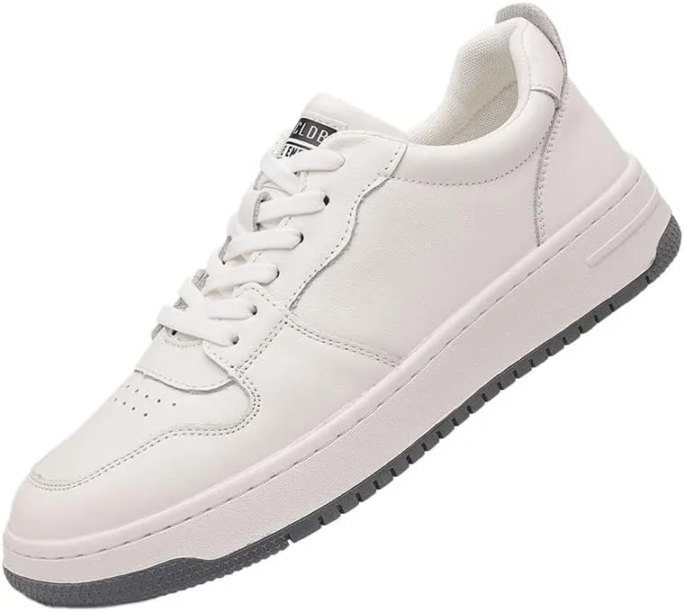 Men's Leather Wedding Sneakers Shoes Comfortable Low Top Business Work Mesh Shoes
