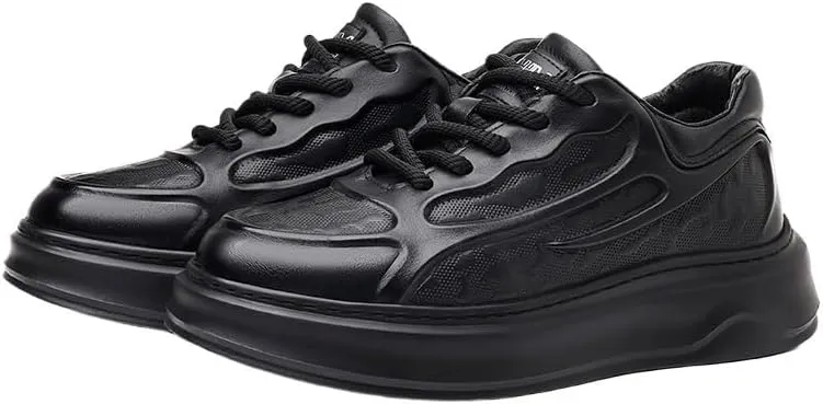 Men's Leather Wingtip Brogue Lace Up Dress Oxfords Breathable Business Oxfords Sneakers for Daily Driving Travelling