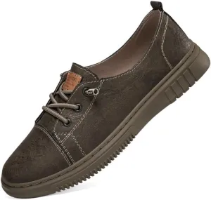 Men's Leather Wingtip Brogue Lace Up Dress Oxfords Breathable Non-Slip Casual Shoes Perfect